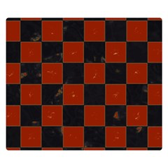 Red And Black Checkered Grunge  Double Sided Flano Blanket (small)  by SpinnyChairDesigns