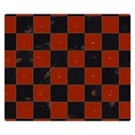 Red and Black Checkered Grunge  Double Sided Flano Blanket (Small)  50 x40  Blanket Front