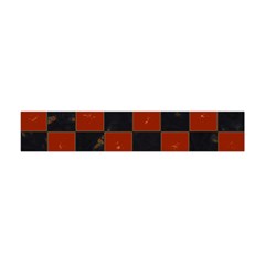 Red And Black Checkered Grunge  Flano Scarf (mini) by SpinnyChairDesigns