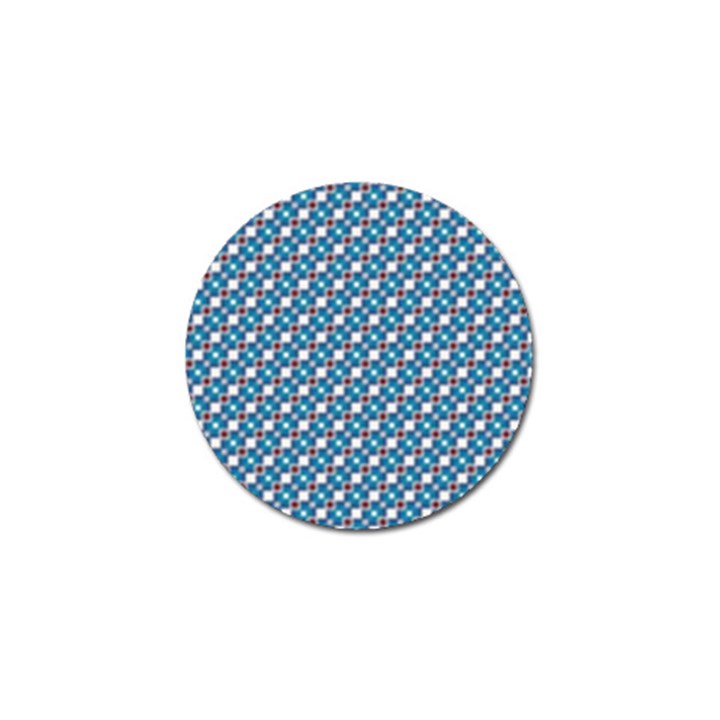 Country Blue Checks Pattern Golf Ball Marker (4 pack)