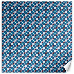 Country Blue Checks Pattern Canvas 12  X 12  by SpinnyChairDesigns