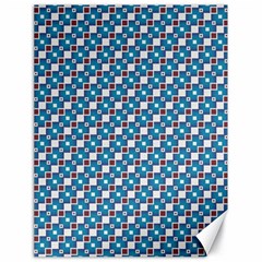 Country Blue Checks Pattern Canvas 18  X 24  by SpinnyChairDesigns