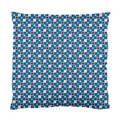 Country Blue Checks Pattern Standard Cushion Case (two Sides) by SpinnyChairDesigns