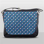 Country Blue Checks Pattern Messenger Bag Front