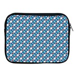 Country Blue Checks Pattern Apple iPad 2/3/4 Zipper Cases Front