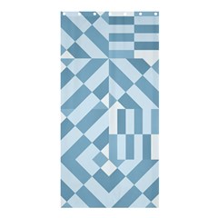 Truchet Tiles Blue White Shower Curtain 36  x 72  (Stall) 