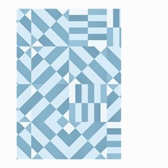 Truchet Tiles Blue White Small Garden Flag (Two Sides)