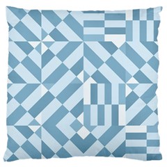 Truchet Tiles Blue White Large Cushion Case (Two Sides)