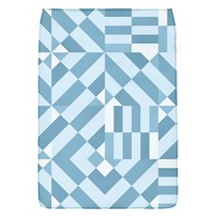 Truchet Tiles Blue White Removable Flap Cover (S)