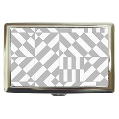 Truchet Tiles Grey White Pattern Cigarette Money Case by SpinnyChairDesigns