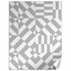 Truchet Tiles Grey White Pattern Canvas 18  x 24 