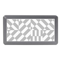 Truchet Tiles Grey White Pattern Memory Card Reader (mini) by SpinnyChairDesigns