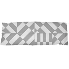 Truchet Tiles Grey White Pattern Body Pillow Case Dakimakura (two Sides) by SpinnyChairDesigns