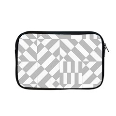 Truchet Tiles Grey White Pattern Apple MacBook Pro 13  Zipper Case