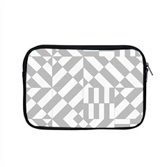 Truchet Tiles Grey White Pattern Apple MacBook Pro 15  Zipper Case