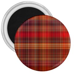 Madras Plaid Fall Colors 3  Magnets by SpinnyChairDesigns