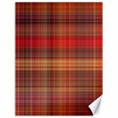 Madras Plaid Fall Colors Canvas 18  X 24  by SpinnyChairDesigns