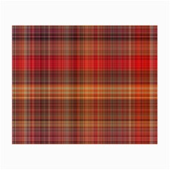 Madras Plaid Fall Colors Small Glasses Cloth (2 Sides) by SpinnyChairDesigns