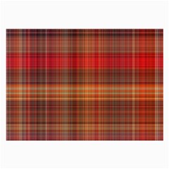 Madras Plaid Fall Colors Large Glasses Cloth (2 Sides) by SpinnyChairDesigns