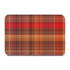 Madras Plaid Fall Colors Plate Mats by SpinnyChairDesigns