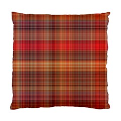 Madras Plaid Fall Colors Standard Cushion Case (two Sides) by SpinnyChairDesigns