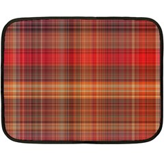 Madras Plaid Fall Colors Double Sided Fleece Blanket (mini)  by SpinnyChairDesigns