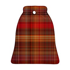 Madras Plaid Fall Colors Bell Ornament (two Sides)