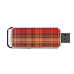 Madras Plaid Fall Colors Portable Usb Flash (one Side) by SpinnyChairDesigns