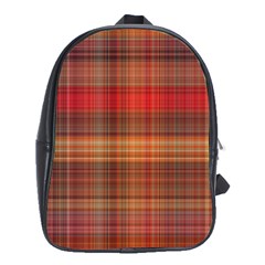 Madras Plaid Fall Colors School Bag (xl) by SpinnyChairDesigns