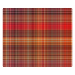 Madras Plaid Fall Colors Double Sided Flano Blanket (small)  by SpinnyChairDesigns