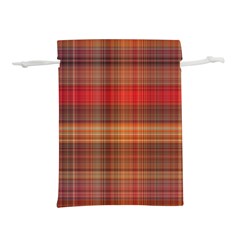 Madras Plaid Fall Colors Lightweight Drawstring Pouch (m) by SpinnyChairDesigns