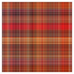 Madras Plaid Fall Colors Long Sheer Chiffon Scarf 