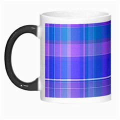 Madras Plaid Blue Purple Morph Mugs by SpinnyChairDesigns