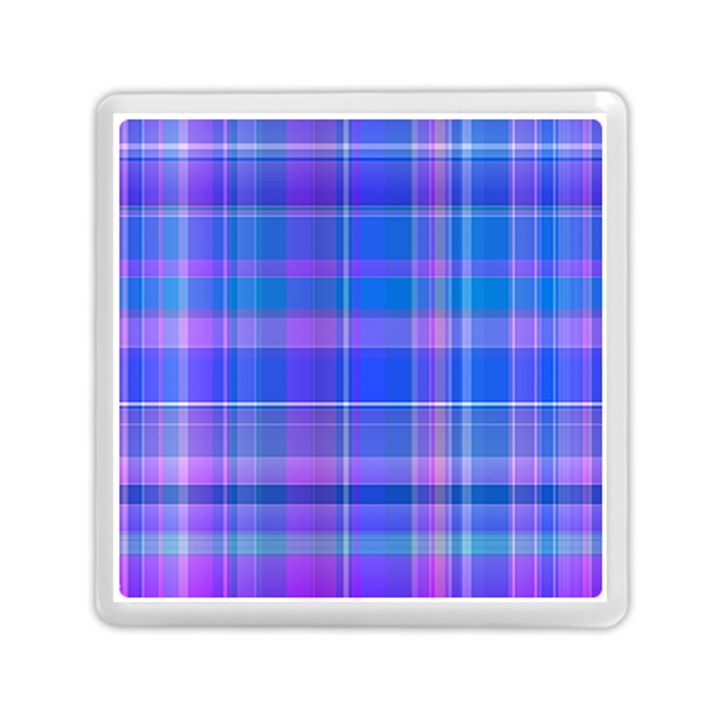 Madras Plaid Blue Purple Memory Card Reader (Square)