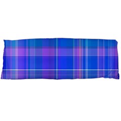 Madras Plaid Blue Purple Body Pillow Case (dakimakura) by SpinnyChairDesigns