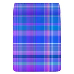 Madras Plaid Blue Purple Removable Flap Cover (l) by SpinnyChairDesigns