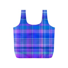 Madras Plaid Blue Purple Full Print Recycle Bag (s) by SpinnyChairDesigns