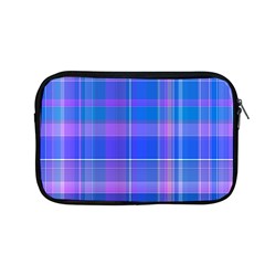 Madras Plaid Blue Purple Apple Macbook Pro 13  Zipper Case by SpinnyChairDesigns