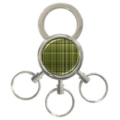 Green Madras Plaid 3-ring Key Chain by SpinnyChairDesigns