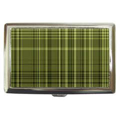 Green Madras Plaid Cigarette Money Case by SpinnyChairDesigns