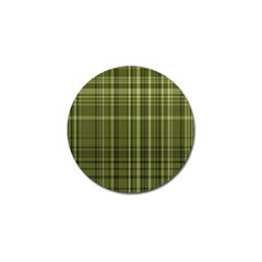 Green Madras Plaid Golf Ball Marker by SpinnyChairDesigns