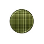 Green Madras Plaid Hat Clip Ball Marker (4 pack) Front