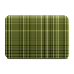 Green Madras Plaid Plate Mats by SpinnyChairDesigns