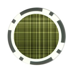 Green Madras Plaid Poker Chip Card Guard by SpinnyChairDesigns