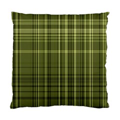 Green Madras Plaid Standard Cushion Case (one Side) by SpinnyChairDesigns