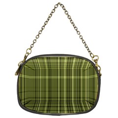 Green Madras Plaid Chain Purse (two Sides) by SpinnyChairDesigns