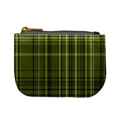 Green Madras Plaid Mini Coin Purse by SpinnyChairDesigns