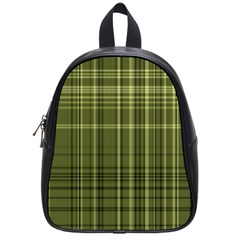 Green Madras Plaid School Bag (small) by SpinnyChairDesigns