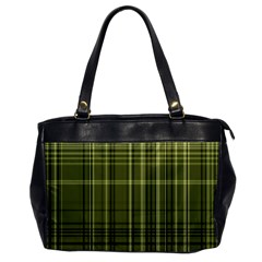 Green Madras Plaid Oversize Office Handbag by SpinnyChairDesigns