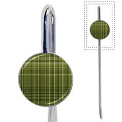 Green Madras Plaid Book Mark by SpinnyChairDesigns